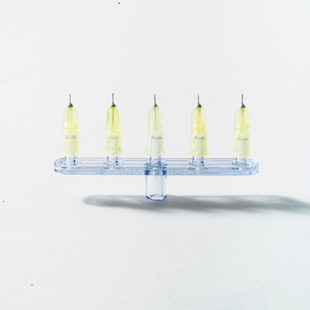 Multiniettori Lineari a 5 uscite con aghi 30G (Ø 0,30)