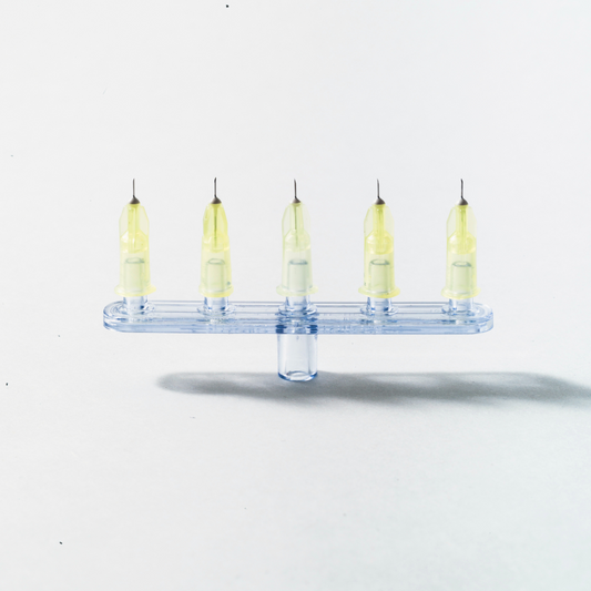 Multiniettori Lineari a 5 uscite con aghi 30G (Ø 0,30)