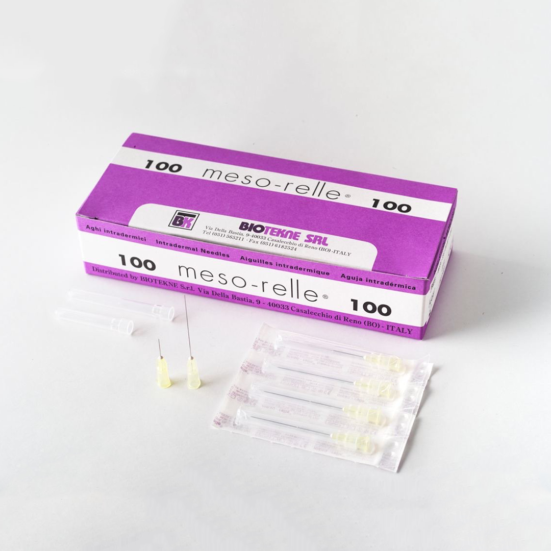 Aghi Mesorelle Luer per scleroterapia e filler 30G (Ø 0,30) x 12 mm