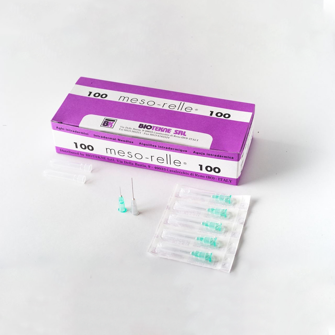 Aghi Mesorelle Luer per scleroterapia e filler 33G (Ø 0,20) x12 mm